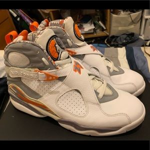 Air Jordan 8 VIII Retro Orange and white, Like new
